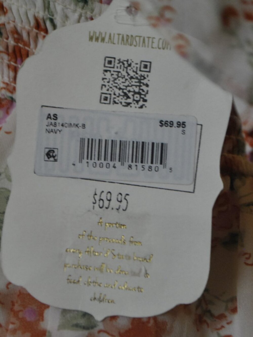 Altar’d State NWT Floral Tie Front Tiered Ruffle Mini Dress Small 0043 - Picture 7 of 9
